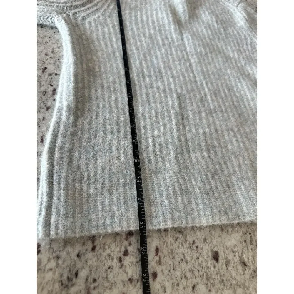 Rag & Bone Gray Jonie Rib Knit Alpaca Blend Crewneck Sweater Sz SP